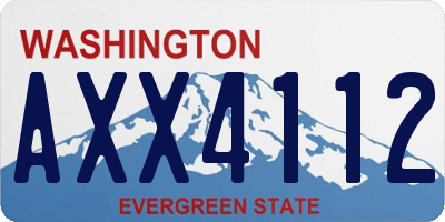 WA license plate AXX4112