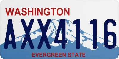 WA license plate AXX4116