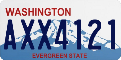 WA license plate AXX4121