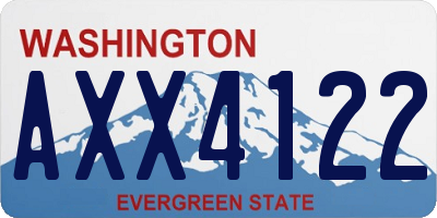 WA license plate AXX4122