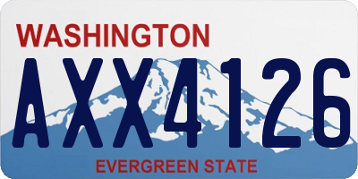 WA license plate AXX4126