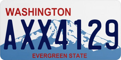 WA license plate AXX4129
