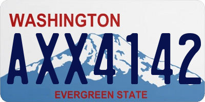 WA license plate AXX4142