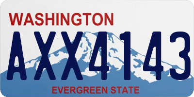 WA license plate AXX4143