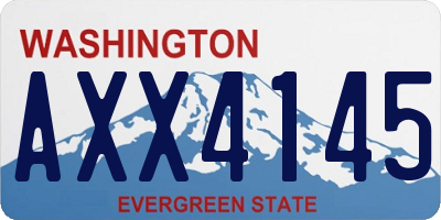 WA license plate AXX4145