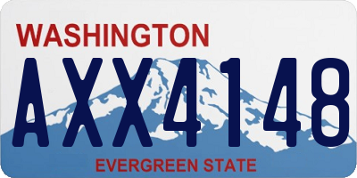 WA license plate AXX4148