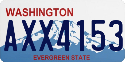 WA license plate AXX4153