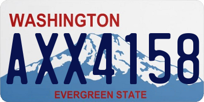 WA license plate AXX4158