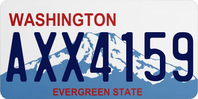 WA license plate AXX4159