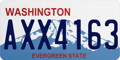 WA license plate AXX4163