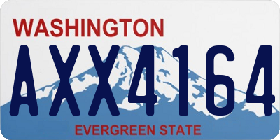 WA license plate AXX4164