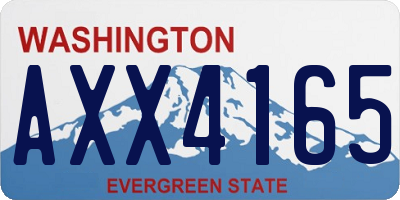 WA license plate AXX4165