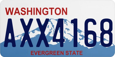 WA license plate AXX4168