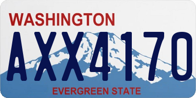 WA license plate AXX4170