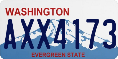 WA license plate AXX4173