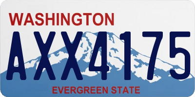 WA license plate AXX4175