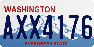 WA license plate AXX4176