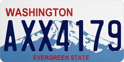 WA license plate AXX4179