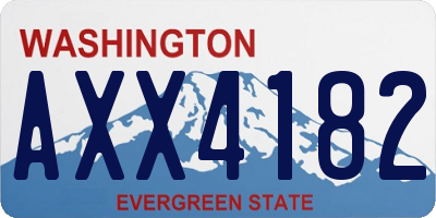 WA license plate AXX4182