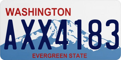 WA license plate AXX4183