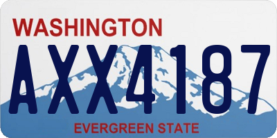 WA license plate AXX4187