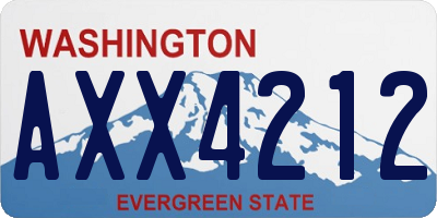 WA license plate AXX4212
