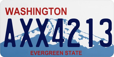 WA license plate AXX4213