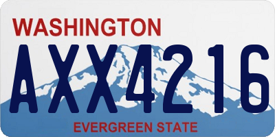 WA license plate AXX4216