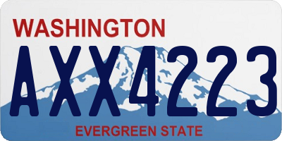 WA license plate AXX4223