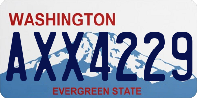 WA license plate AXX4229