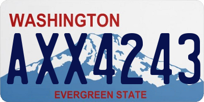 WA license plate AXX4243
