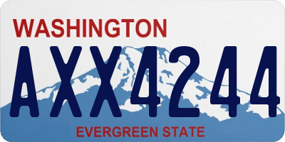 WA license plate AXX4244