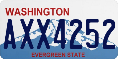 WA license plate AXX4252