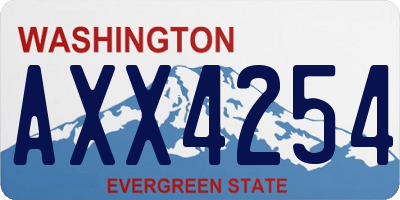 WA license plate AXX4254