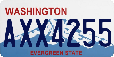 WA license plate AXX4255