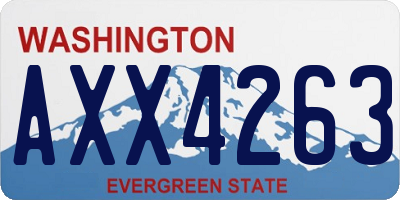 WA license plate AXX4263