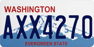 WA license plate AXX4270