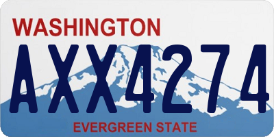 WA license plate AXX4274
