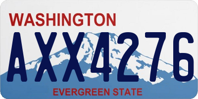WA license plate AXX4276