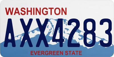 WA license plate AXX4283