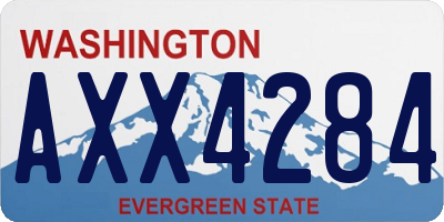 WA license plate AXX4284