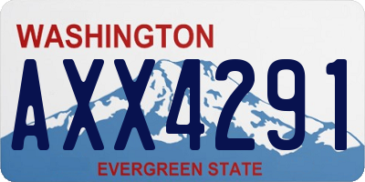 WA license plate AXX4291