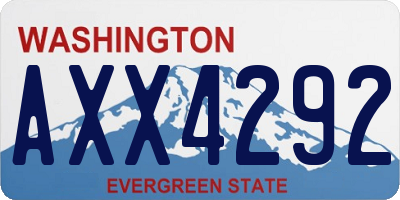 WA license plate AXX4292
