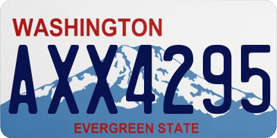 WA license plate AXX4295