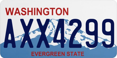WA license plate AXX4299