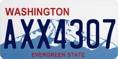WA license plate AXX4307