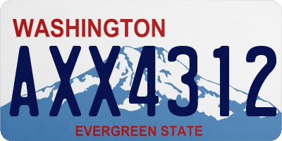 WA license plate AXX4312