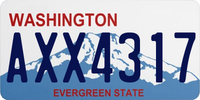 WA license plate AXX4317