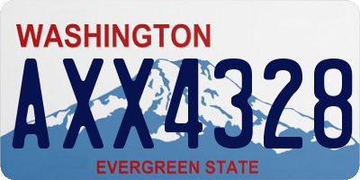 WA license plate AXX4328
