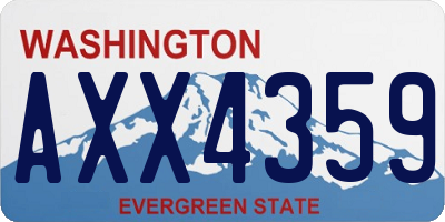 WA license plate AXX4359